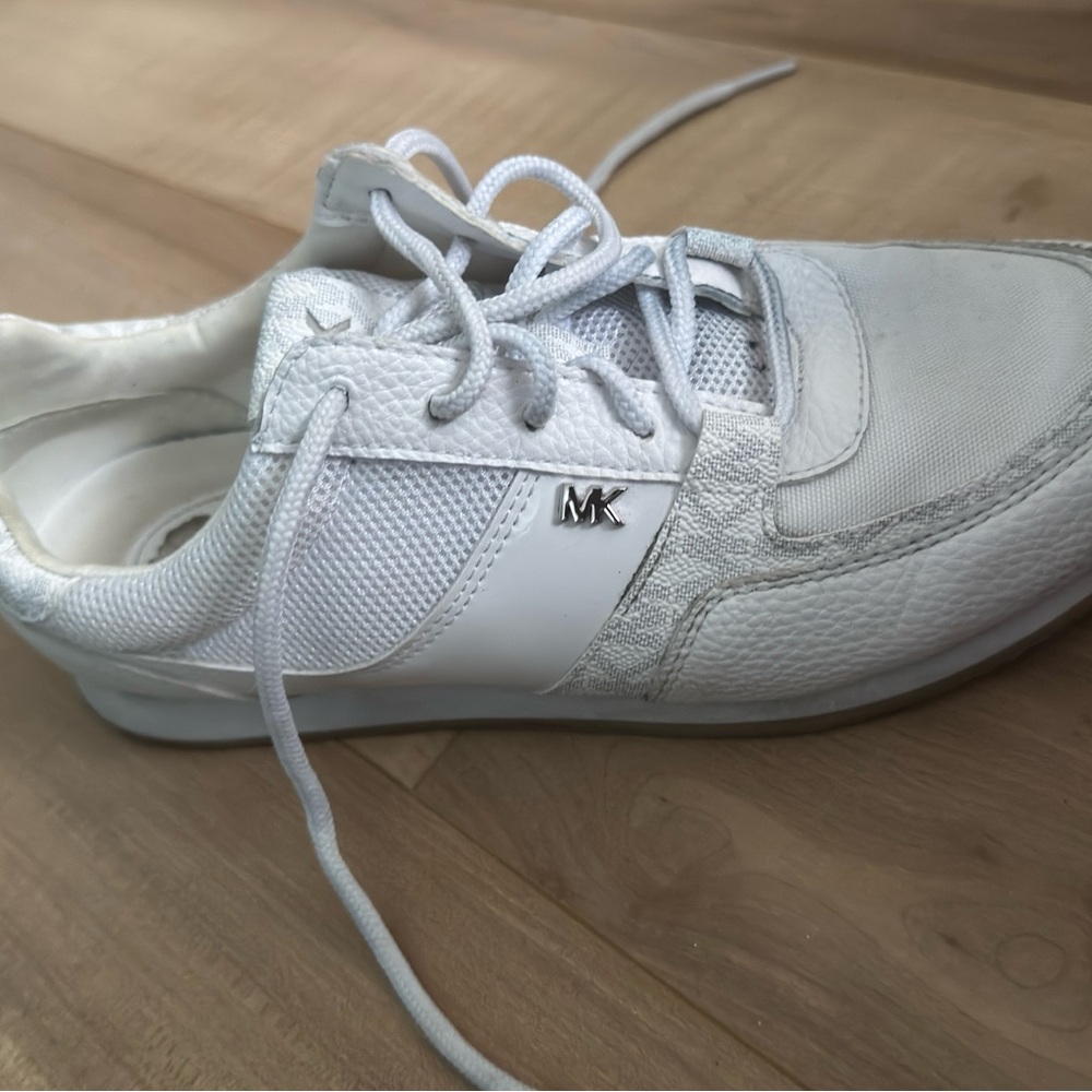 Michael Kors Ivory Textured Sneakers